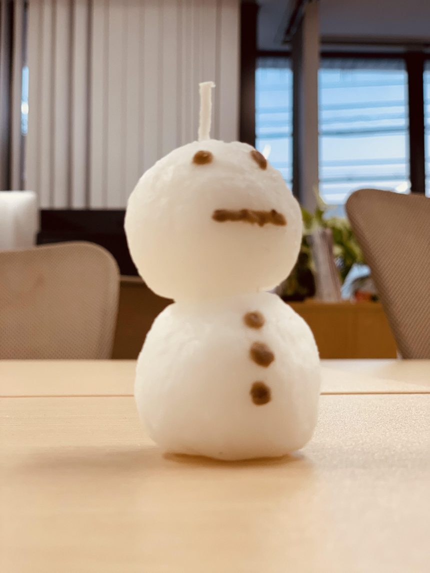 雪だるまキャンドル