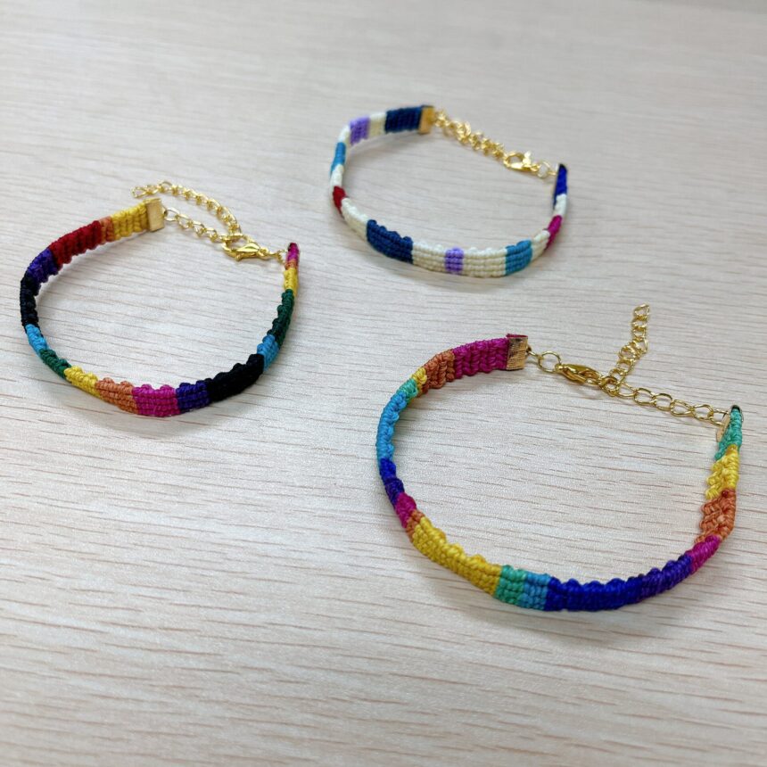 マクラメブレスレット_金具付き